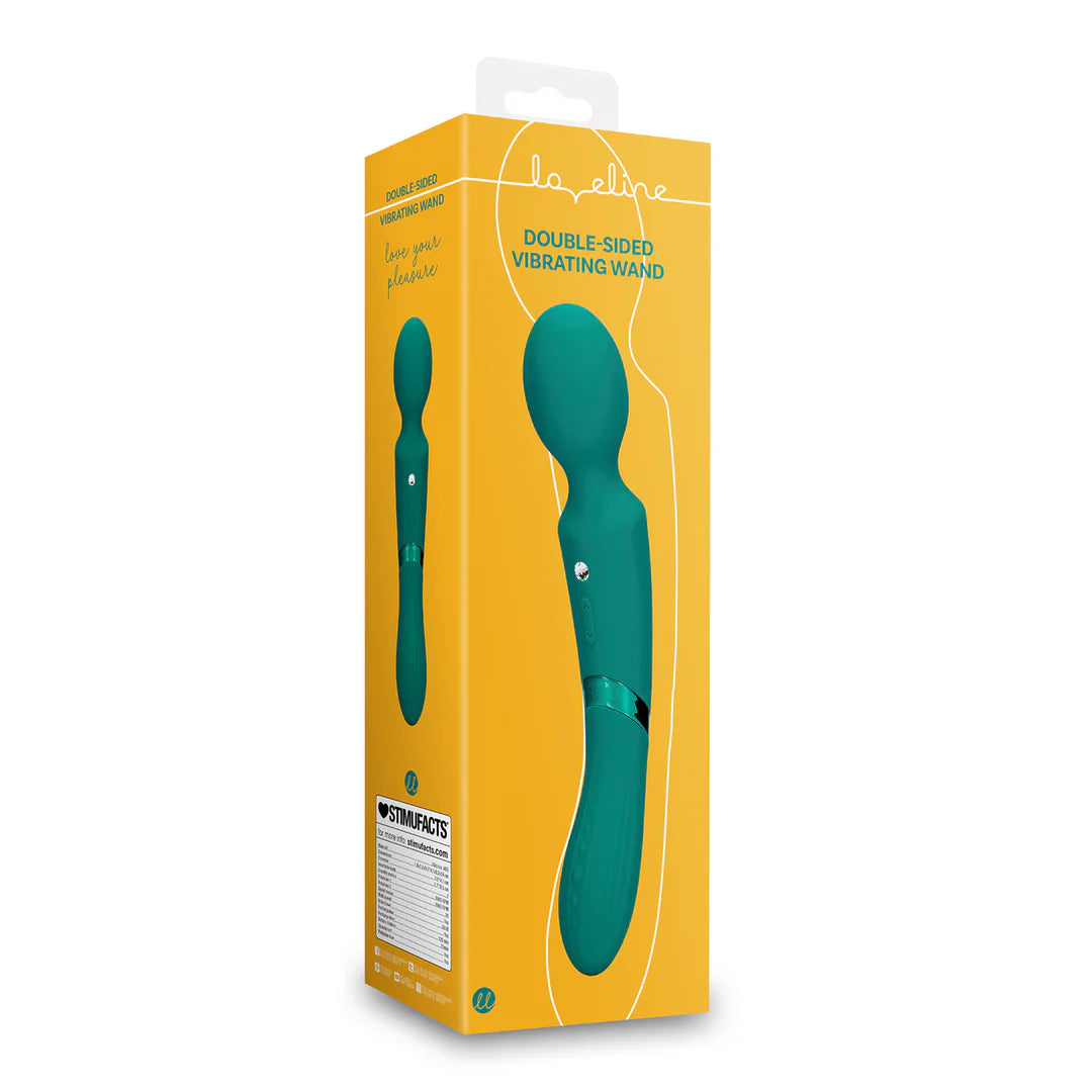 Loveline Double-Sided Vibrating Wand – helvy, grön