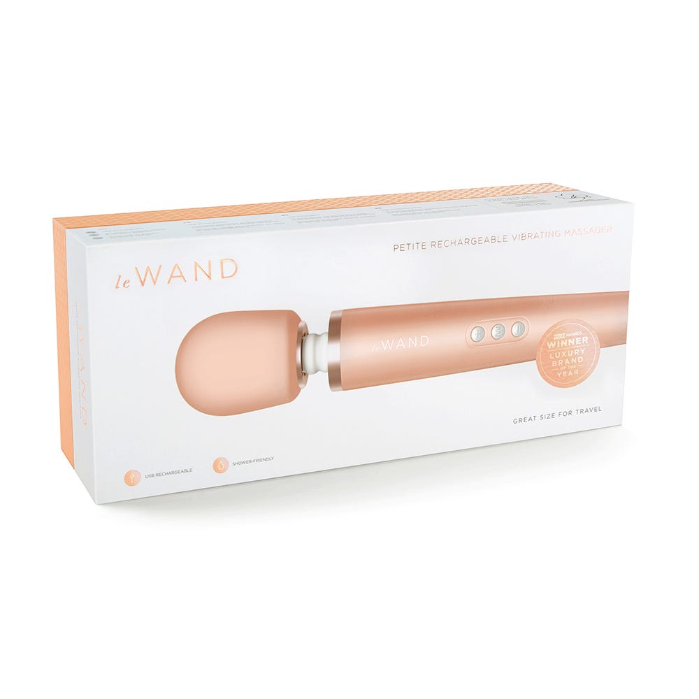 Le Wand Petite Vibrating Massager Rose Gold förpackning