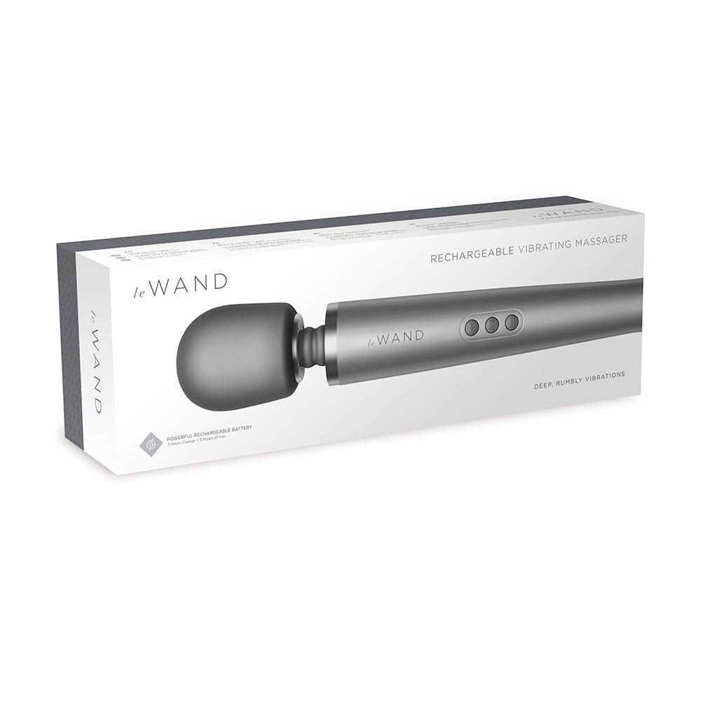 Le Wand - Rechargeable Massager produktförpackning mot vit bakgrund.