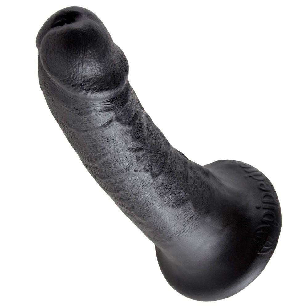 King Cock Dildo 15 cm Black sidvinkel mot vit bakgrund.