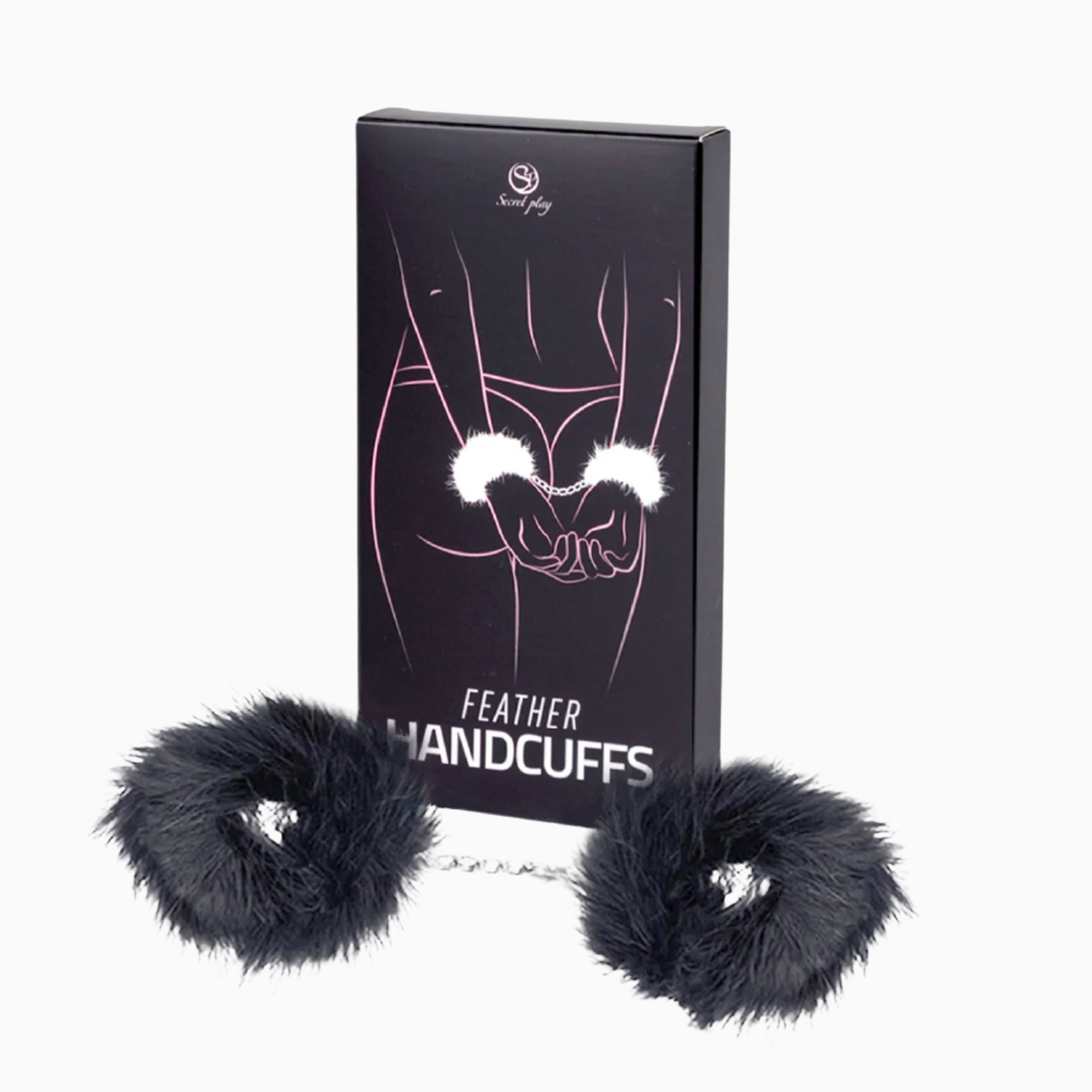 Secret Play Fuzzy Handcuffs Black för nybörjare