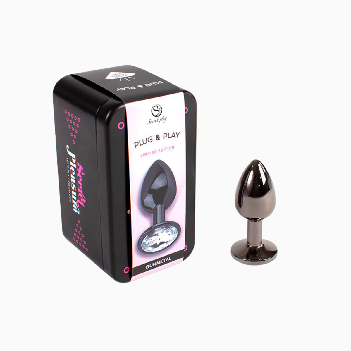Secret Play Metal Butt Plug Gunmetal – diskret nybörjarplugg i mörk metall