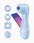 Satisfyer Pro 2 Generation 4 i Serene Blue – lufttrycksvibrator med fyra toppar