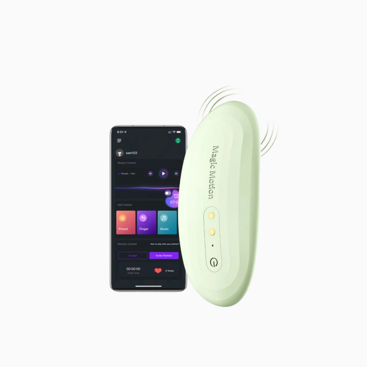 Magic Motion Nyx Smart Panty Vibrator i grönt – appstyrd trosvibrator