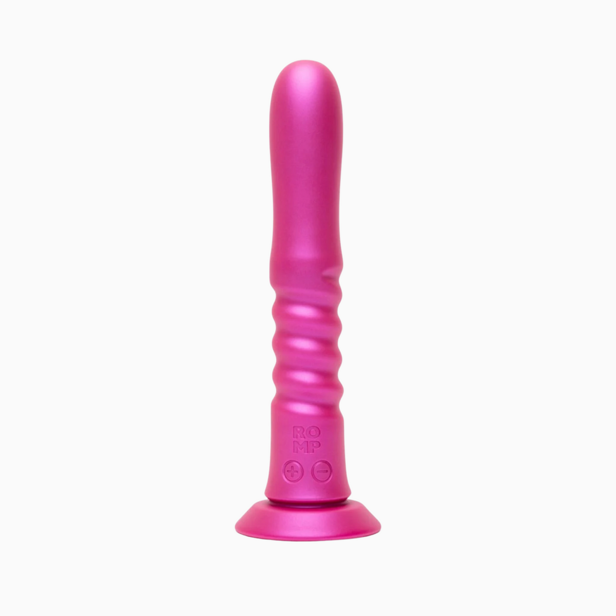 ROMP Jiggle Stötvibrator med sugkopp i rosa – handsfree