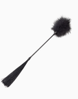 Feather Tickler & Whip i svart – tvåsidig fjädervippa och piska