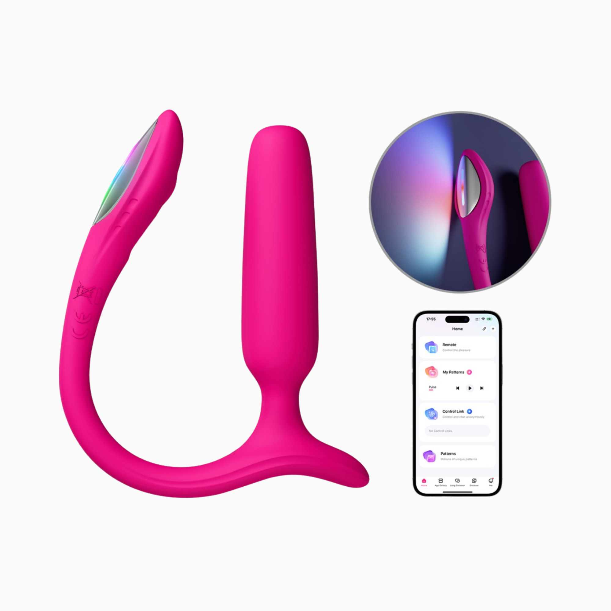 Lovense Lush Anal – rosa app-styrd vibrerande analplugg i silikon
