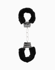 Ouch! Beginners Handcuffs Furry i svart – stålbojor med fuskpäls