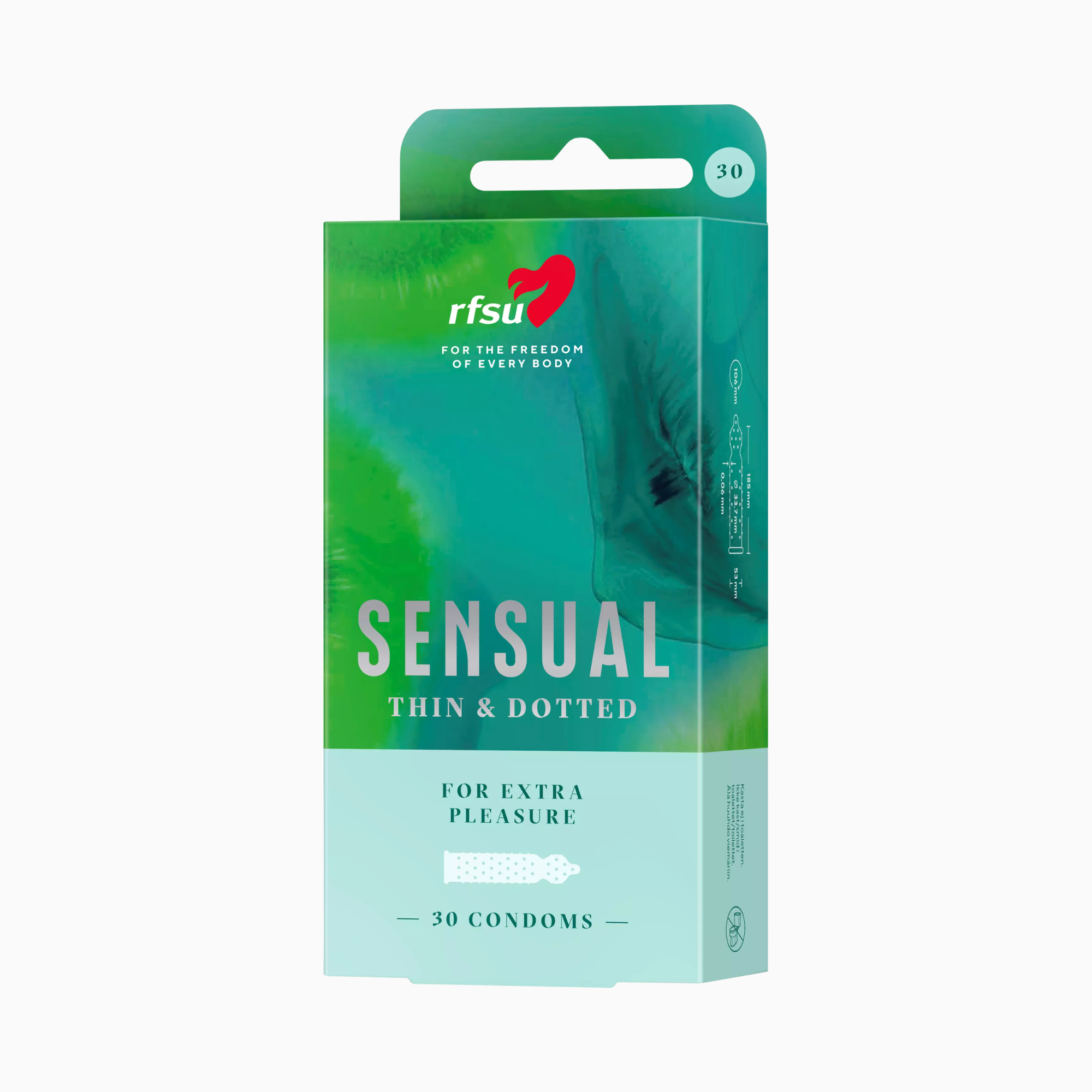 RFSU Sensual 30-pack – stimulerande kondomer med knottrig yta