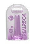 Förpackningen till RealRock Crystal Clear Dildo med Sugkopp 13,5 cm