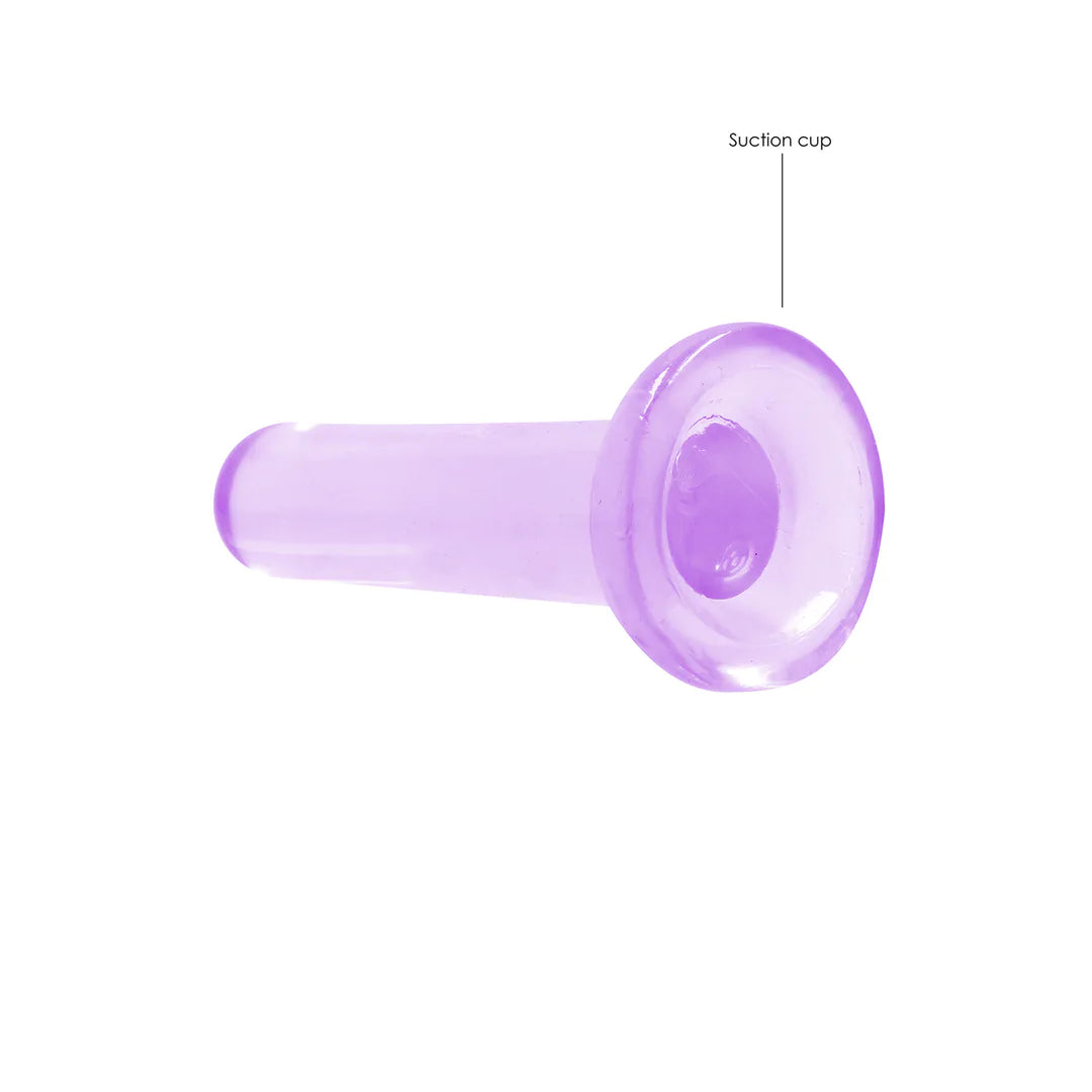 RealRock Crystal Clear Dildo med Sugkopp 13,5 cm har en sugkopp