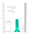 RealRock Crystal Clear dildo i turkos med stark sugpropp
