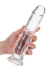Genomskinlig RealRock dildo 23 cm i TPE med realistisk form