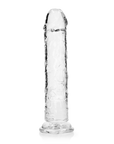RealRock Crystal Clear genomskinlig dildo 23 cm med sugpropp