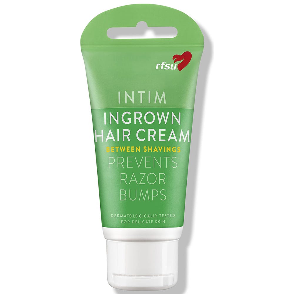 RFSU Intim Ingrown Hair Cream mot vit bakgrund.