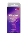 RFSU Sensitive 6-pack Tunna & Latexfria Kondomer framsida produktförpackning mot vit bakgrund. Köp på lustly.se