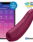 Satisfyer Curvy 1+ Rose Red Appstyrd Lufttrycksvibrator - sexleksaken som känns som oralsex