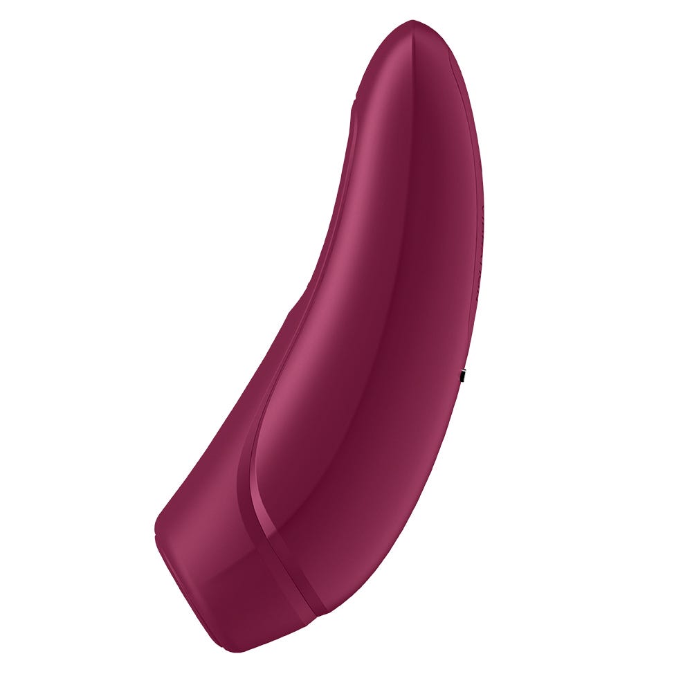 Satisfyer Curvy 1+ Rose Red Appstyrd Lufttrycksvibrator - med air pulse-teknologi