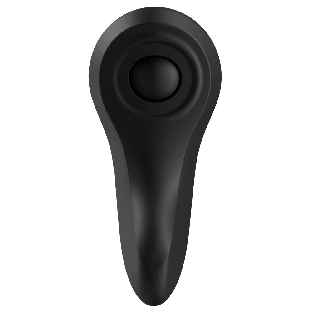 Baksida av Satisfyer Little Secret Trosvibrator mot vit bakgrund.