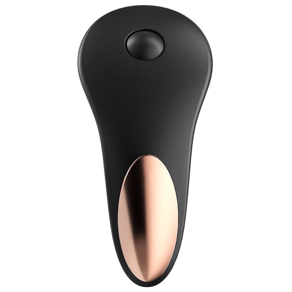 Framsida av Satisfyer Little Secret Trosvibrator mot vit bakgrund.