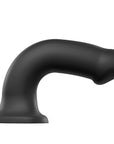 Böjd Dual Density Bendable Dildo S mot vit bakgrund.