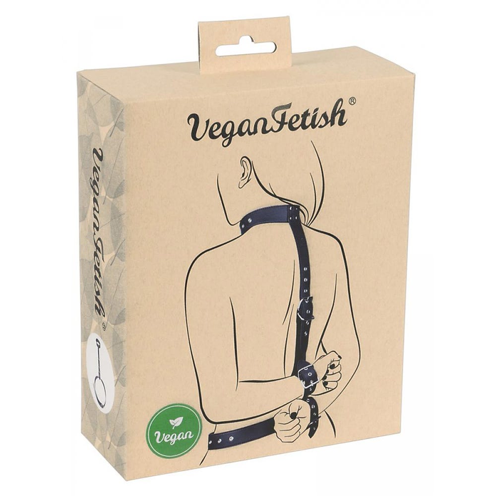 Vegan Restraint Set i beige förpackning med illustrerad kvinna på framsidan