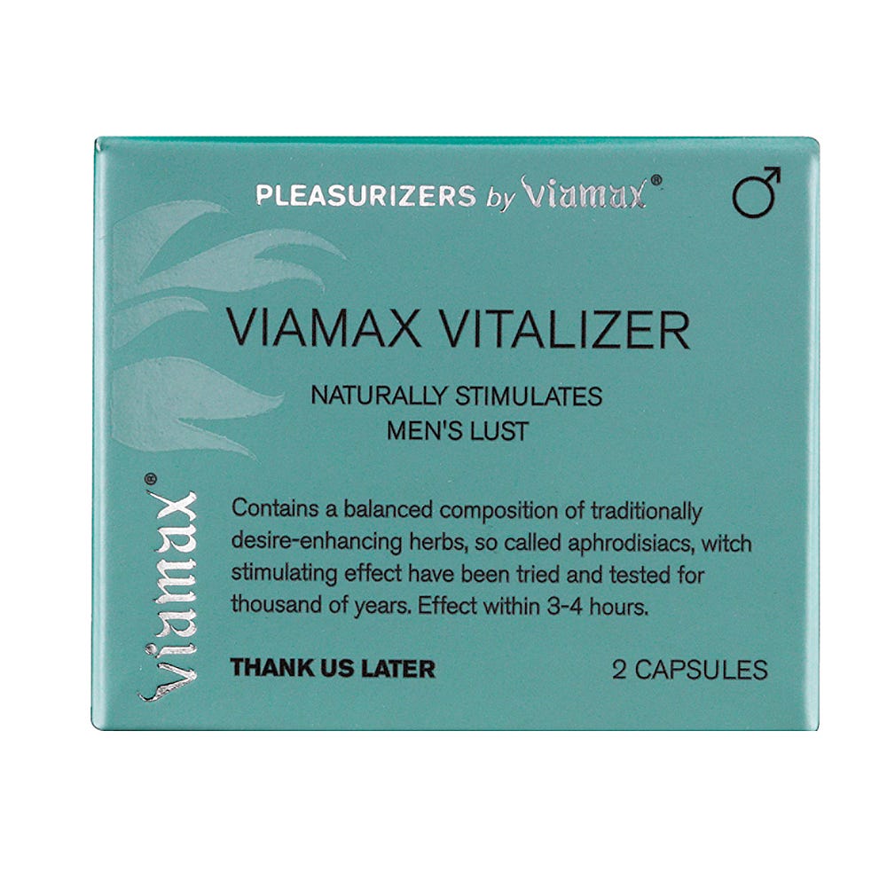 Viamax Vitalizer 2-pack mot vit bakgrund.