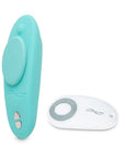 We-Vibe Moxie Trosvibrator och fjärrkontroll mot vit bakgrund.