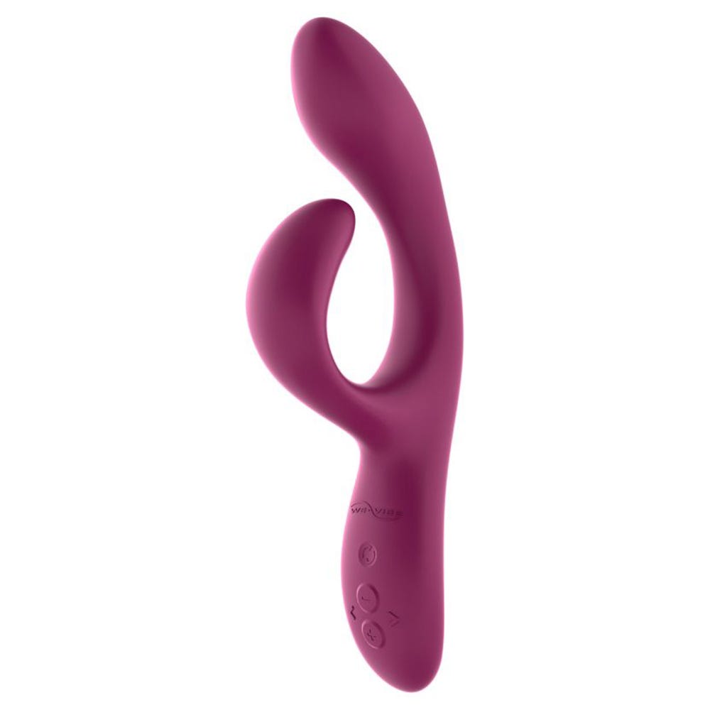 We-vibe Nova 2 Rabbitvibrator ståendes mot vit bakgrund.