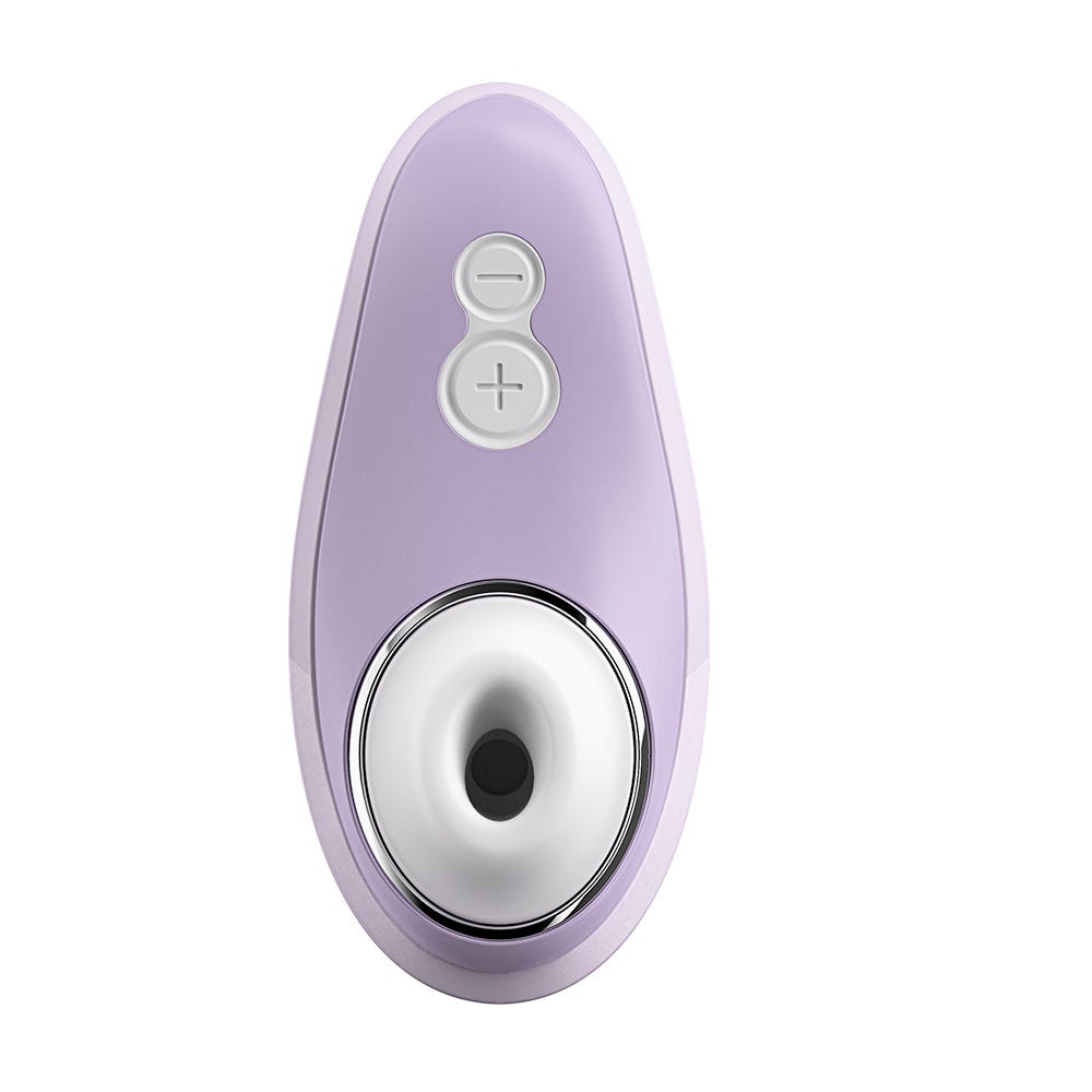 Framsida och munstycke av Womanizer Liberty Lilac lufttrycksvibrator