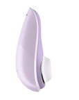 sidvy av Womanizer Liberty Lilac lufttrycksvibrator mot vit bakgrund