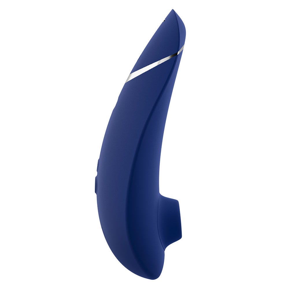 Womanizer Premium 2 Blueberry lufttrycksvibrator från sidan