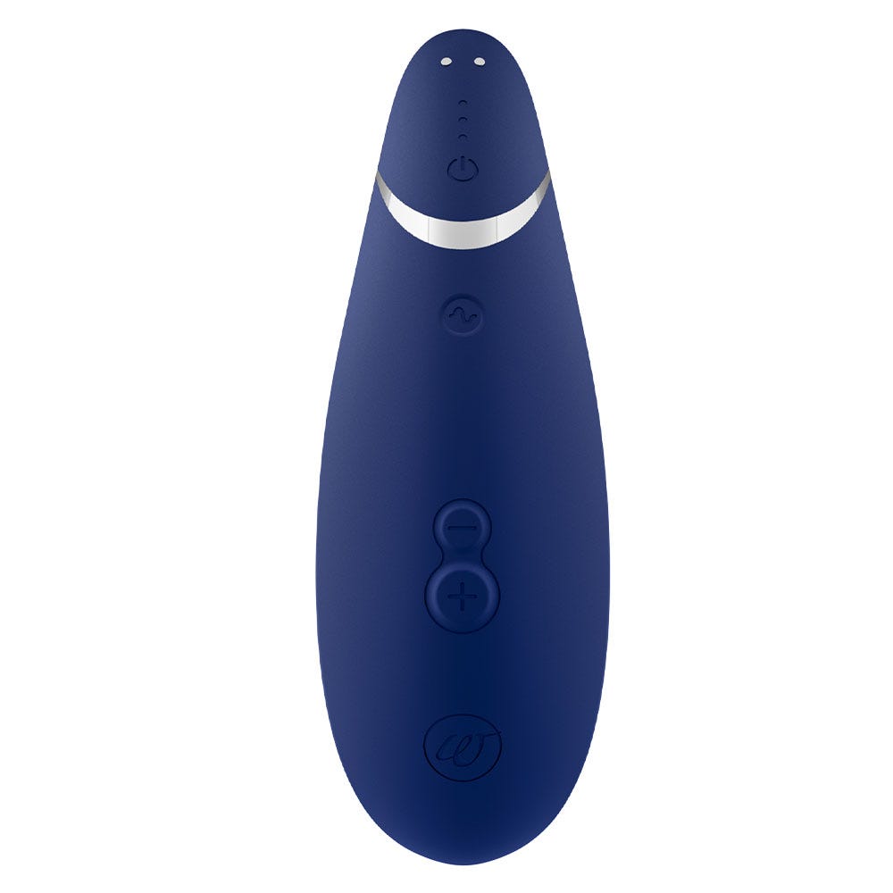 knappar på Womanizer Premium 2 Blueberry lufttrycksvibrator