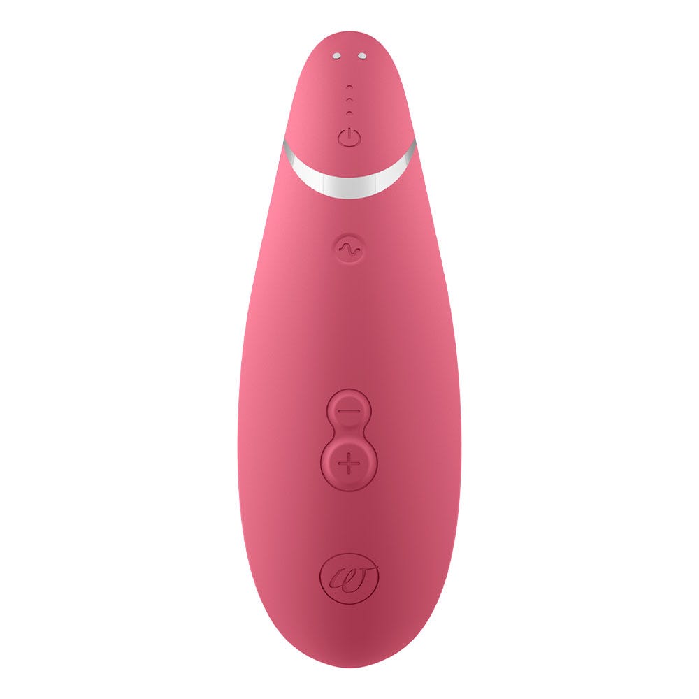 Knappar och funktioner på Womanizer Premium 2 Raspberry