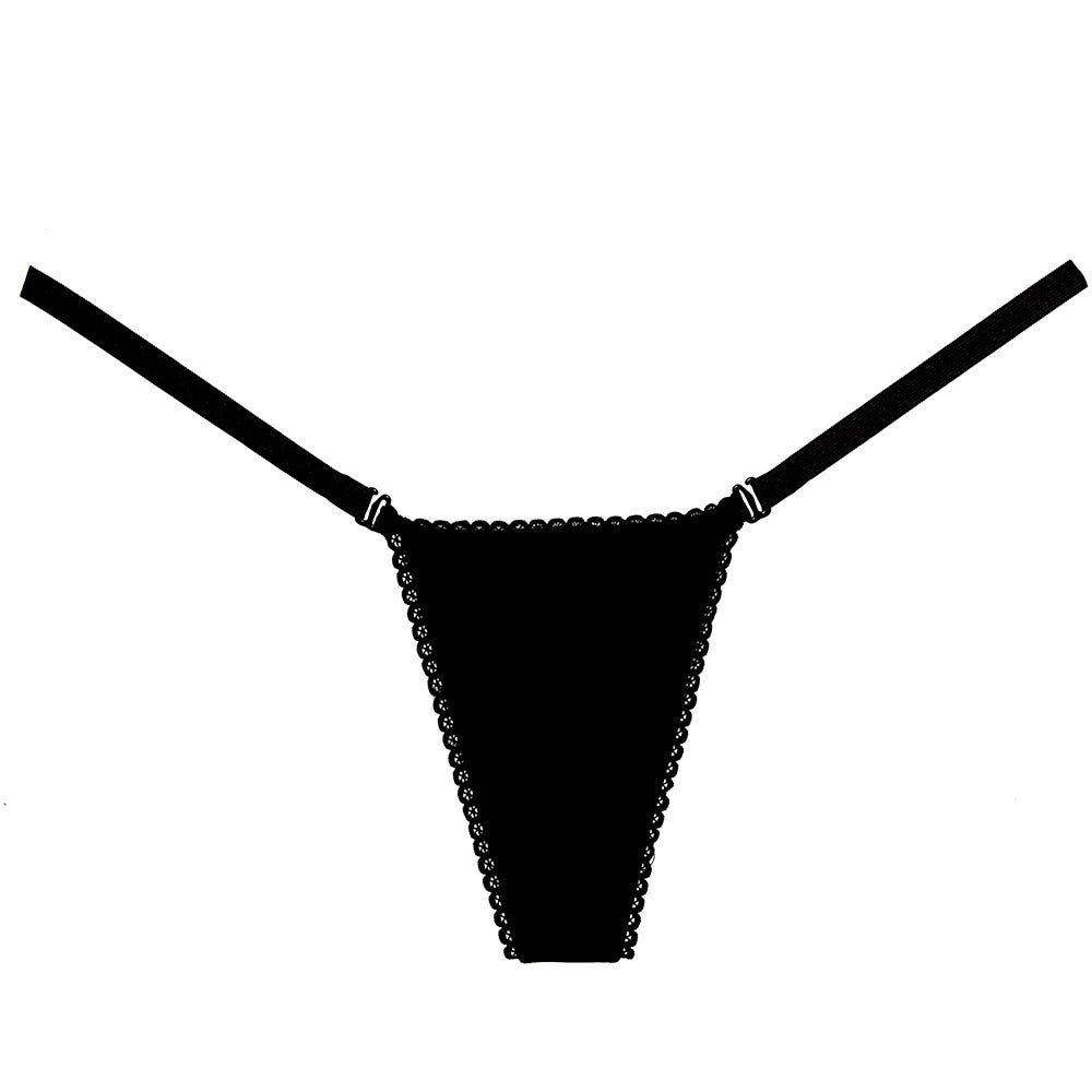 Adore Wetlook Panty Black - Lustly