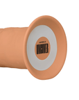 Närbild på undersidan av Realistisk Dildo Caramel 18 cm