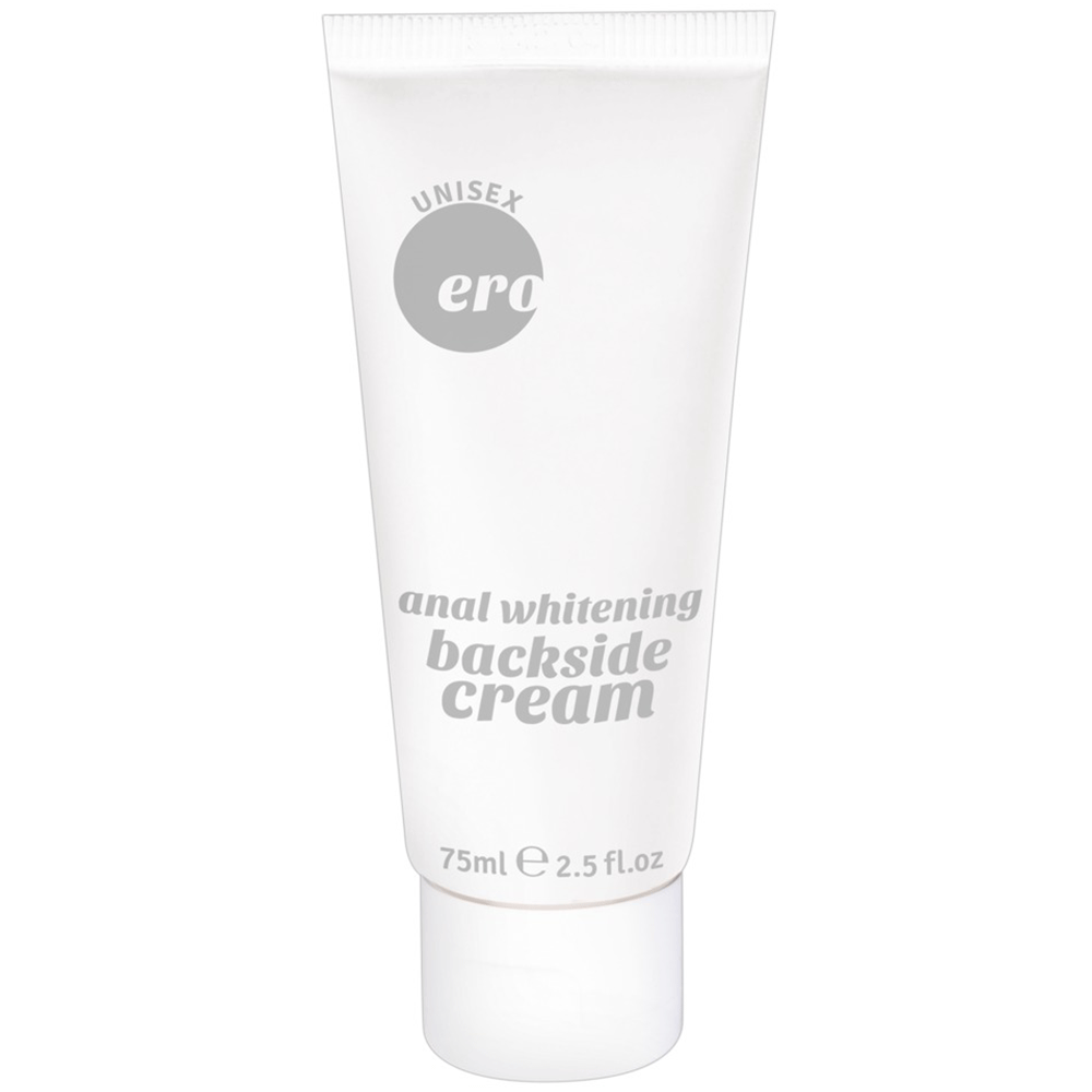 Anal Whitening Cream - Analblekning tub mot vit bakgrund.