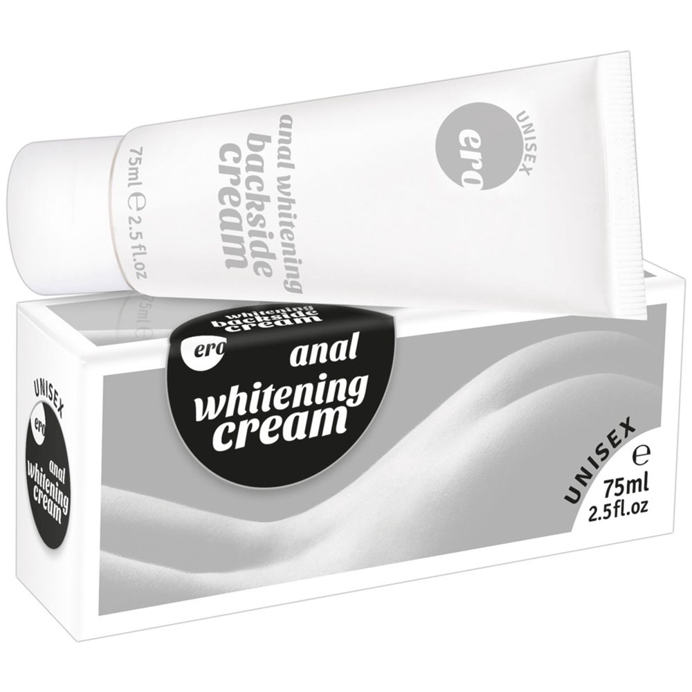 Anal Whitening Cream - Analblekning tub på produktförpackning mot vit bakgrund.