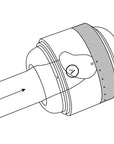 Illustrerad bild av Arcwave Voy Compact Stroker där man ser hur den används 