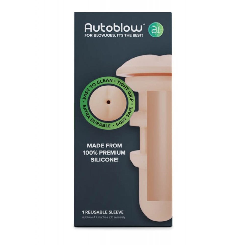 Autoblow A.I. Silicone Anus Sleeve - Flesh - Lustly