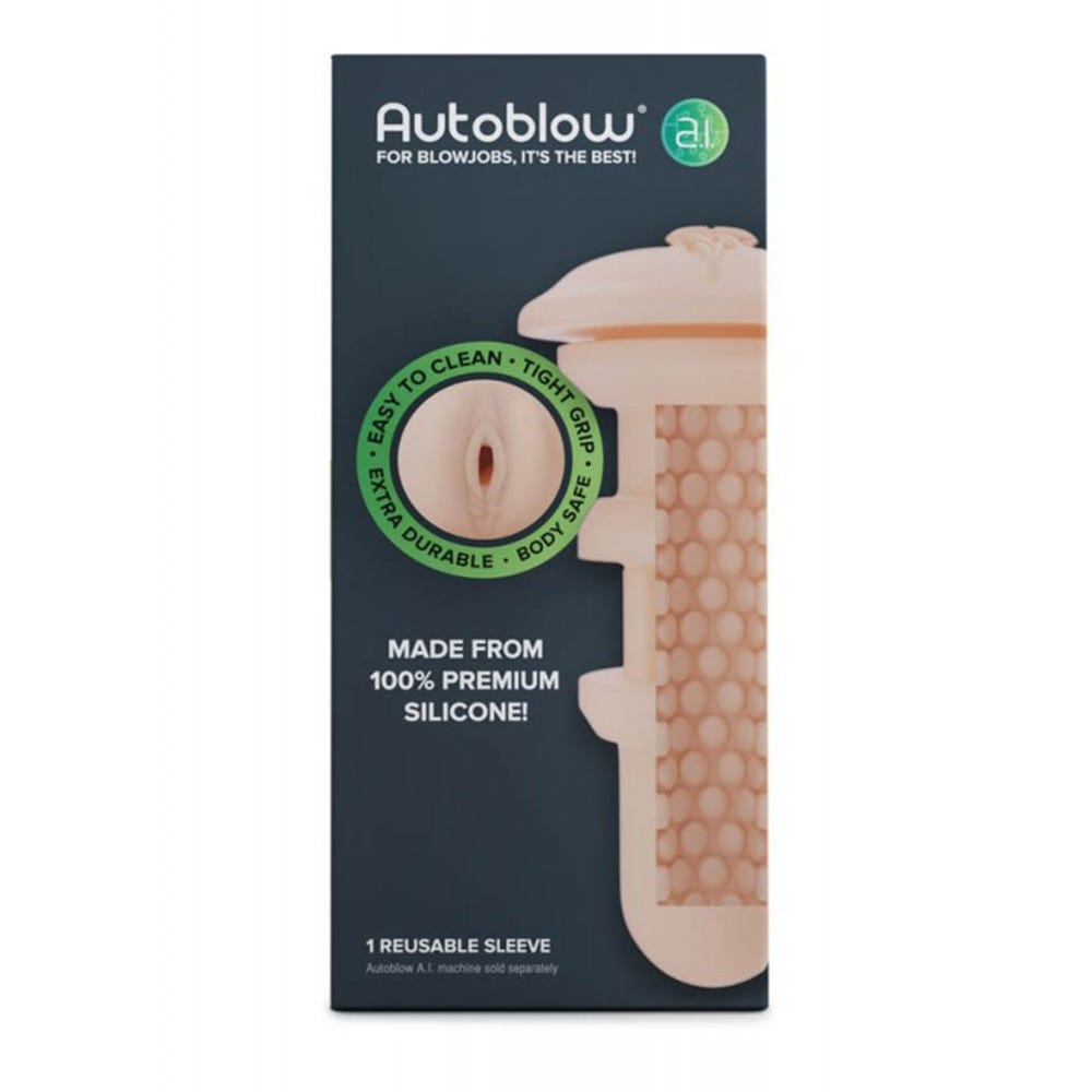 Autoblow A.I. Silicone Vagina Sleeve - Flesh - Lustly