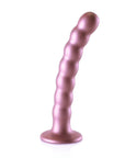 Beaded Silicone G-Spot Dildo 16,5cm ståendes mot vit bakgrund.