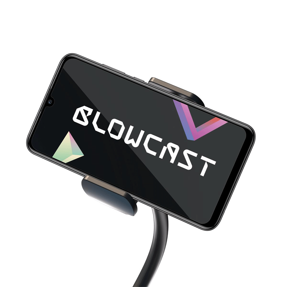 Närbild på Blowcast WingXP Realistisk Masturbator smartphone blowcast mot vit bakgrund.