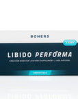 Boners Libido Performa Erection Booster mot vit bakgrund.