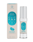 CLIT PWR Coconut Clitoral Balm och produktförpackning mot vit bakgrund. Köp lusthöjande produkter på lustly.se