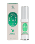 CLIT PWR Mojito Clitoral Balm och produktförpackning mot vit bakgrund. Köp lusthöjande på lustly.se