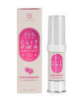 CLIT PWR Strawberry Clitoral Balm och förpackning mot vit bakgrund. Köp lusthöjande på lustly.se