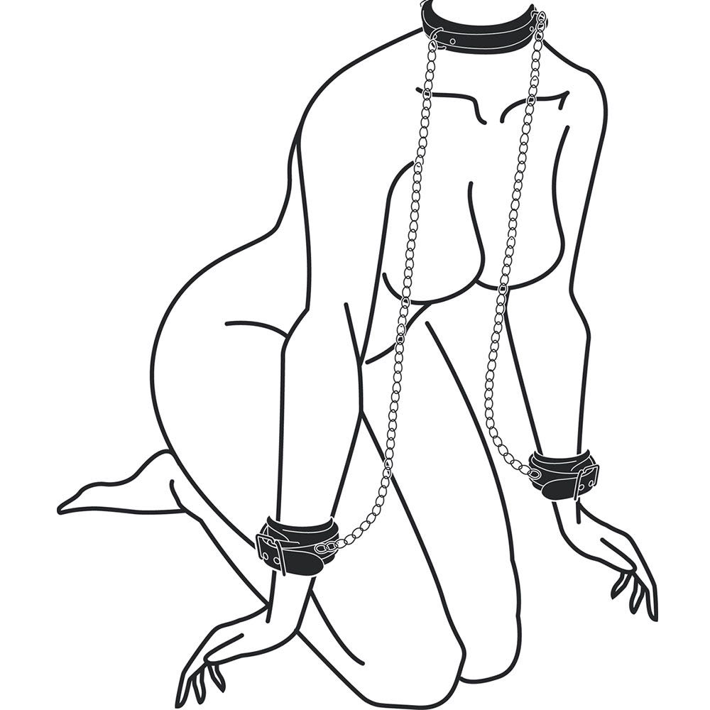 Collar &amp; Wrist Restraint Set - Lustly