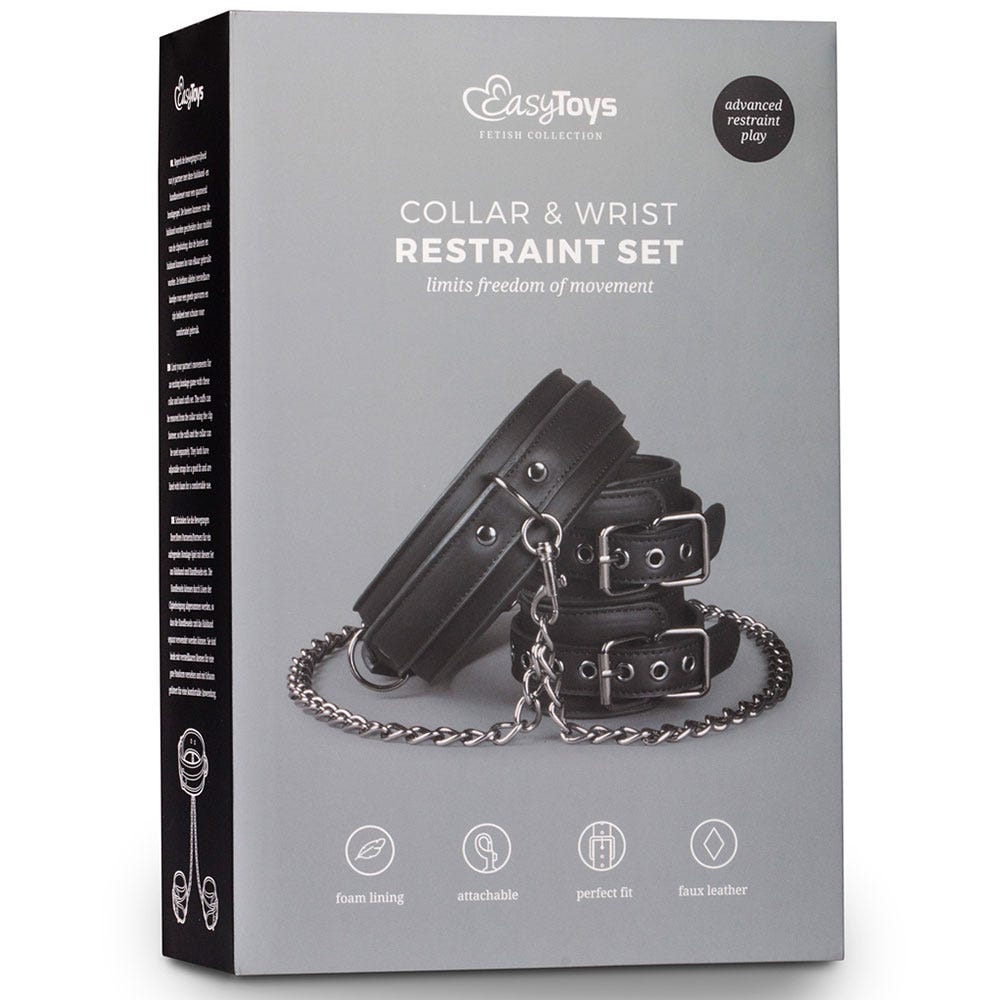 Collar &amp; Wrist Restraint Set - Lustly