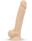 Deluxe Ashton Realistisk Dildo sidvinkel mot vit bakgrund.